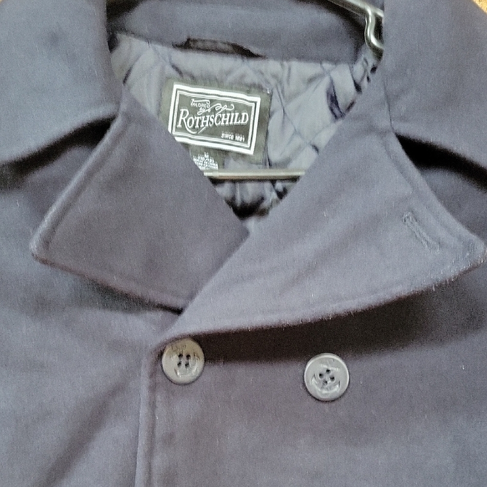 Rothschild Kid's Blue Peacoat Classic Tailored Design Button Closure Size 10/12 - Picture 7 of 12